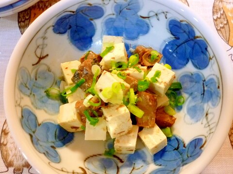 湯通し塩豆腐と鯖みそ煮缶和え♪簡単で美味しい！